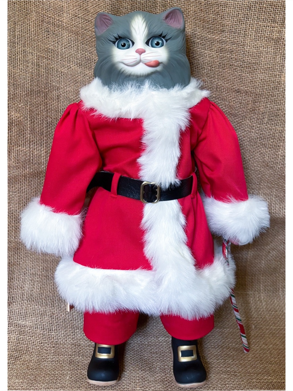Goebel Betty Jane Carter Cat Doll Santa Claus II Musical Christmas Kitsch